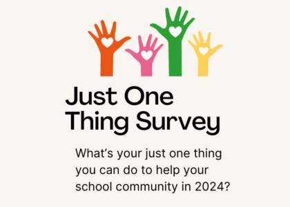 Just One Thing Survey 2024 – West End State School P&C